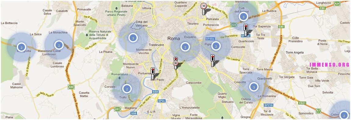 autovelox google maps con il sito blitzer